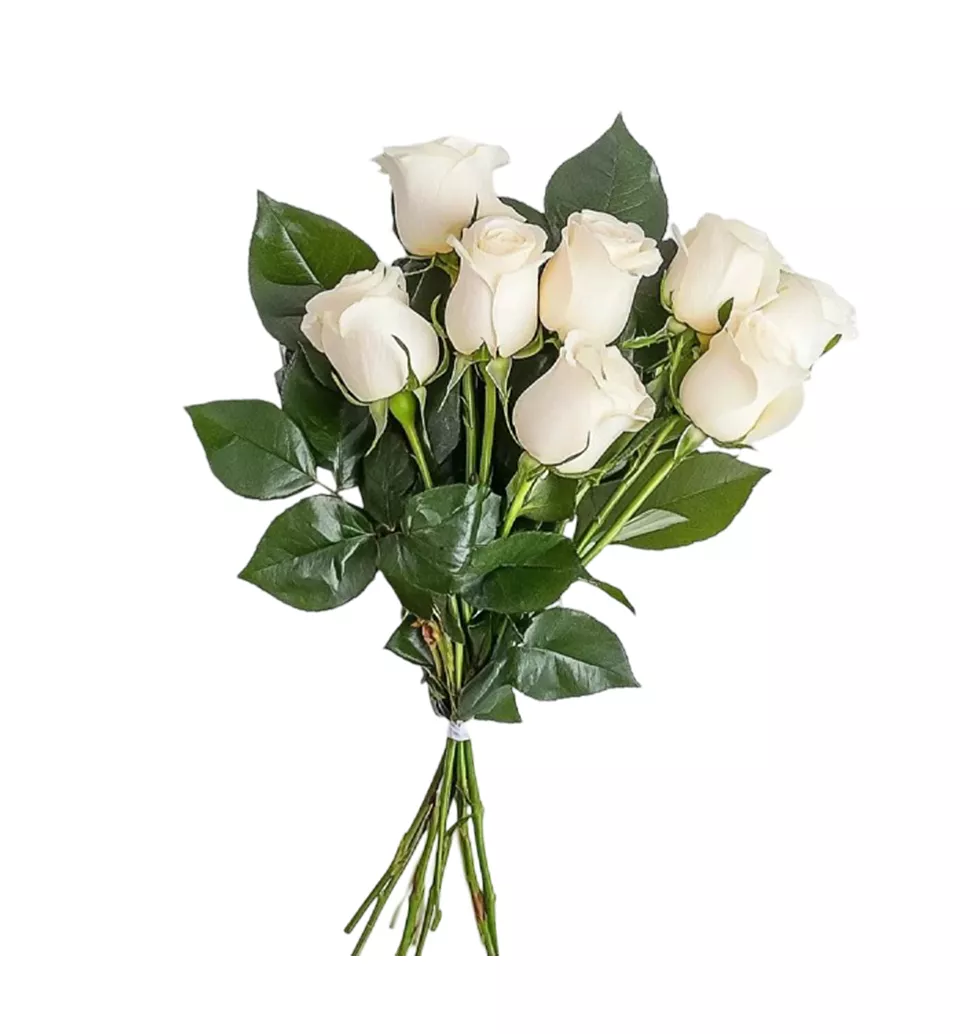Sympathy Bouquet Of White Roses