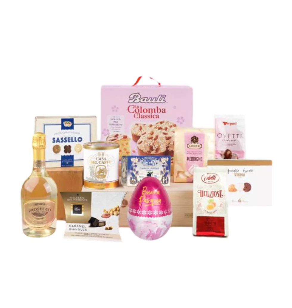 Springtime Indulgence Basket with Coffee and Tea