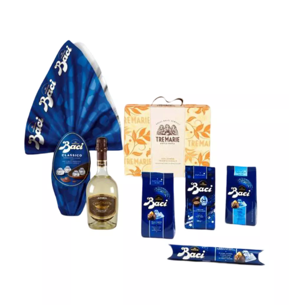 Assorted Treats with Colomba and Wine