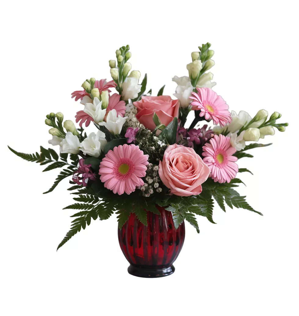 Delicate Pink Flowers Arrangement