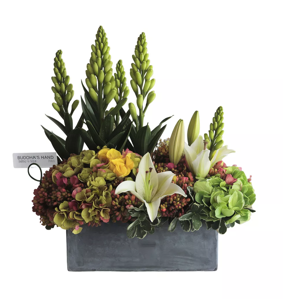 Blushing Seasonal Flowers Centerpiece