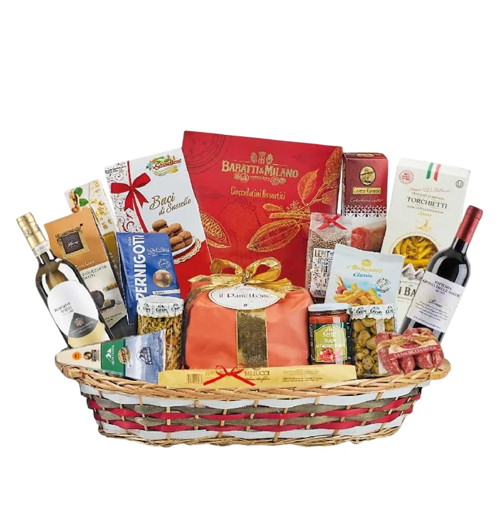 Deluxe Italian Dessert & Wine Hamper