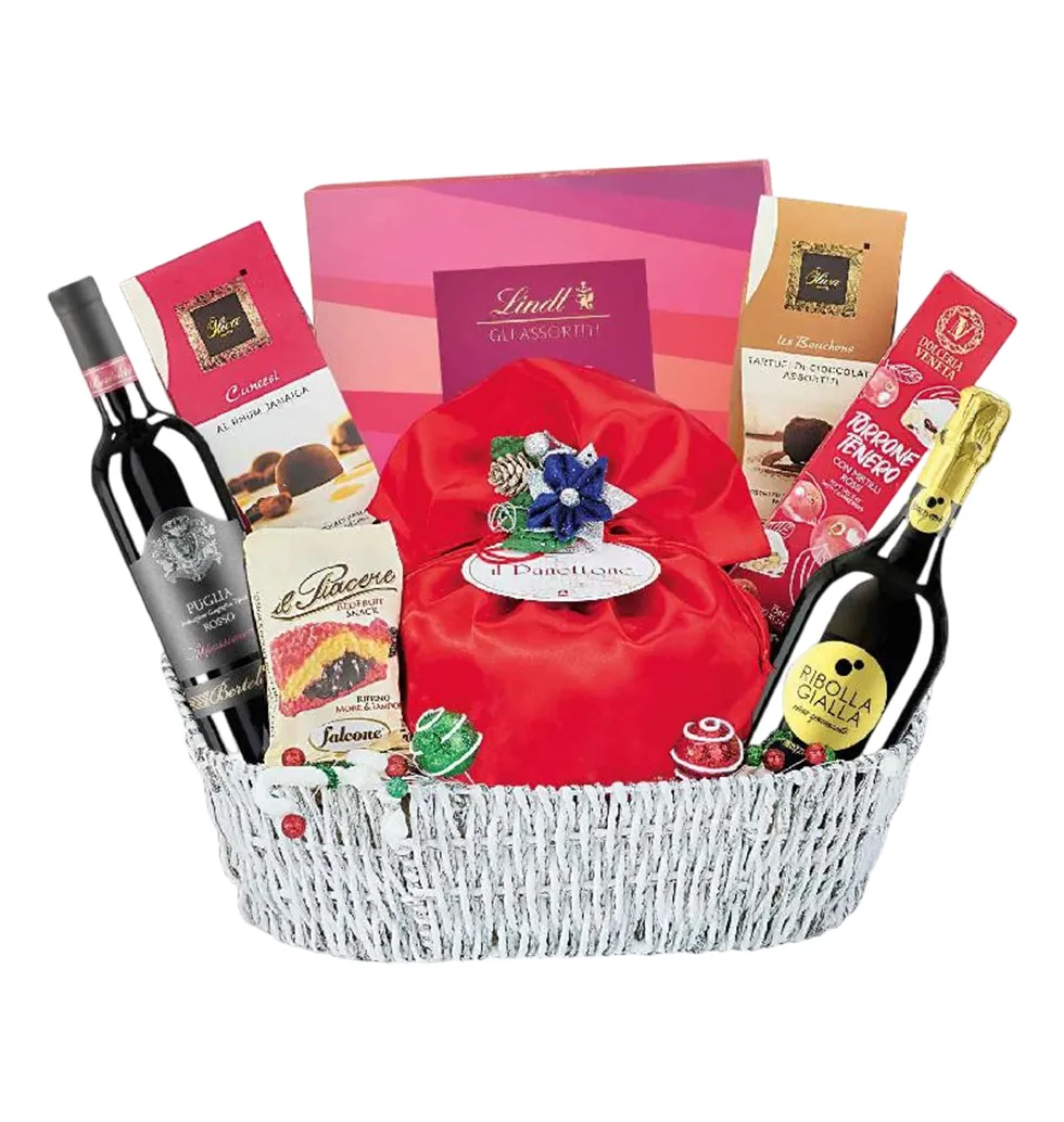 Festive Wine & Gourmet Treats Set