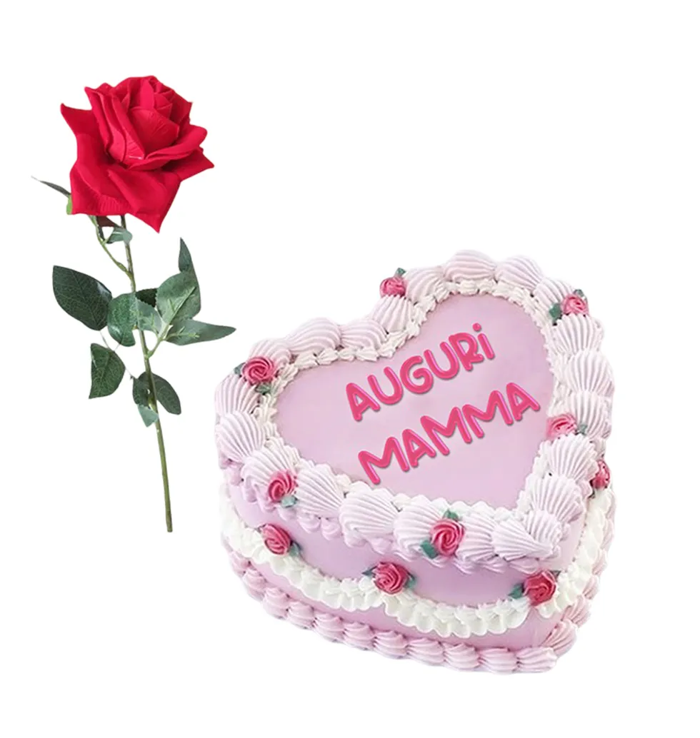 Sumptuous heart-shaped cake